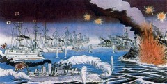 Начало Цусимского сражения, которое стало последней решающей битвой в Русско-японской войне