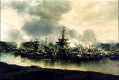 Российской флот под командованием Петра I одержал первую в истории крупную победу над шведами у мыса Гангут в ходе Северной войны